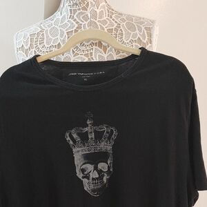 John Varvatos Charcoal Skull Crown Tee
